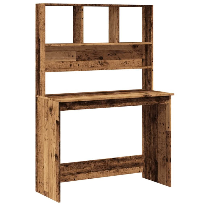 Birou cu rafturi, lemn vechi, 102x45x148 cm, lemn prelucrat - WALTI WALTI