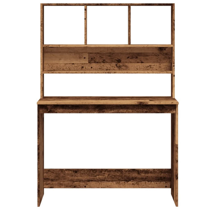 Birou cu rafturi, lemn vechi, 102x45x148 cm, lemn prelucrat - WALTI WALTI