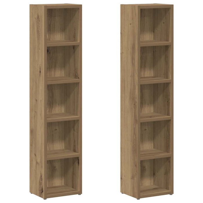 Dulap CD 2 buc. stejar artizanal 21x16x93,5 cm lemn prelucrat - WALTI WALTI