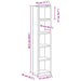 Dulap CD 2 buc. stejar artizanal 21x16x93,5 cm lemn prelucrat - WALTI WALTI