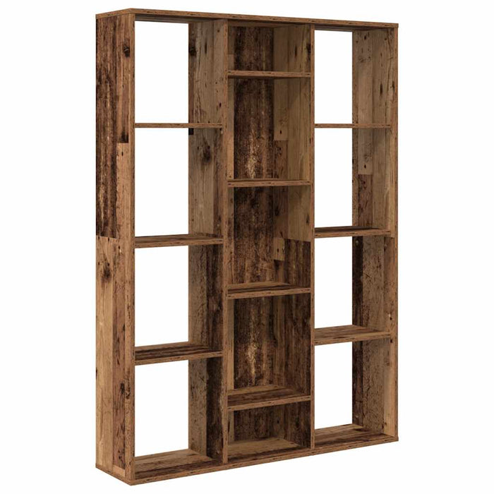 Separator cameră/Bibliotecă, Lemn vechi, 100x24x140 cm, PAL - WALTI WALTI