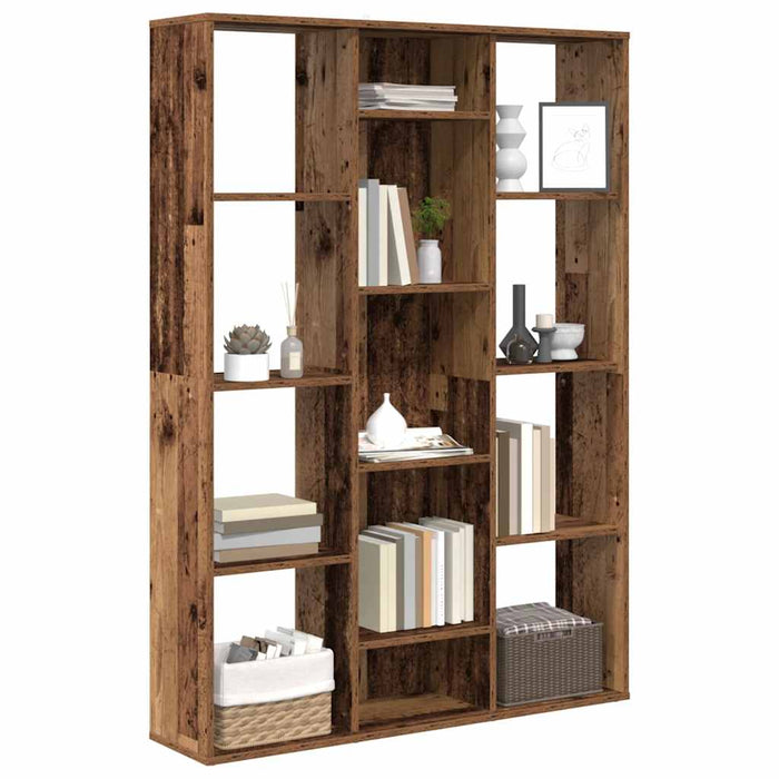 Separator cameră/Bibliotecă, Lemn vechi, 100x24x140 cm, PAL - WALTI WALTI