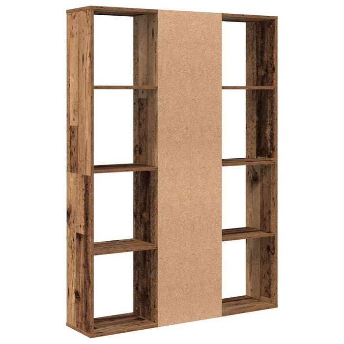 Separator cameră/Bibliotecă, Lemn vechi, 100x24x140 cm, PAL - WALTI WALTI