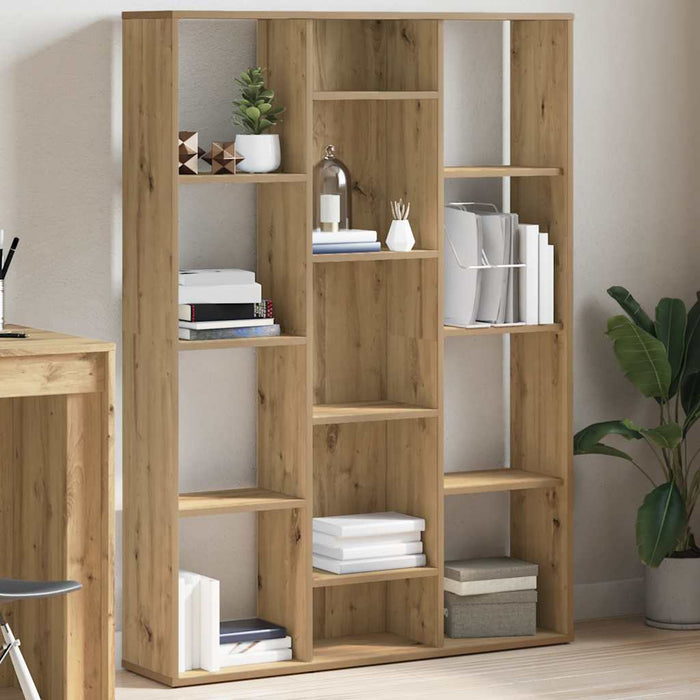 Separator cameră/Bibliotecă, Stejar artizanal 100x24x140 cm PAL - WALTI WALTI