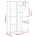 Separator cameră/Bibliotecă, Stejar artizanal 100x24x140 cm PAL - WALTI WALTI
