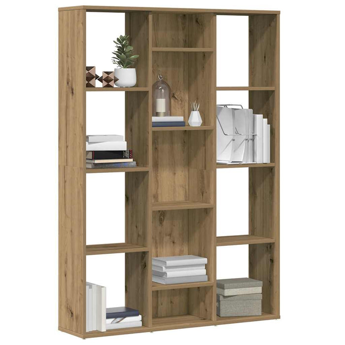 Separator cameră/Bibliotecă, Stejar artizanal 100x24x140 cm PAL - WALTI WALTI