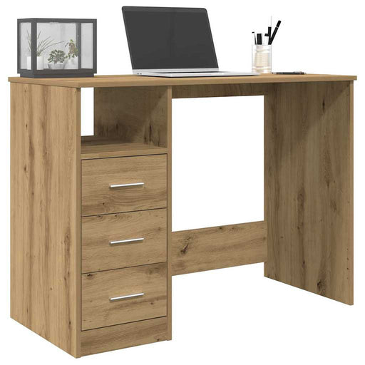 Birou, stejar artizanal, 102x76x50 cm, lemn prelucrat - WALTI WALTI