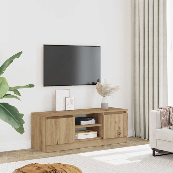 Dulap TV, stejar artizanal, 102x30x36 cm, lemn prelucrat - WALTI WALTI
