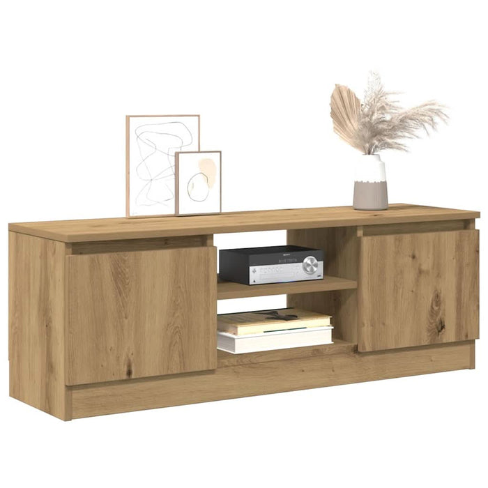 Dulap TV, stejar artizanal, 102x30x36 cm, lemn prelucrat - WALTI WALTI