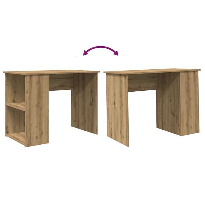 Birou, stejar artizanal, 100x55x75 cm, lemn prelucrat - WALTI WALTI
