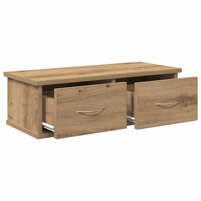 Dulap de perete, Stejar artizanal, 60x26x18,5 cm, lemn compozit - WALTI WALTI