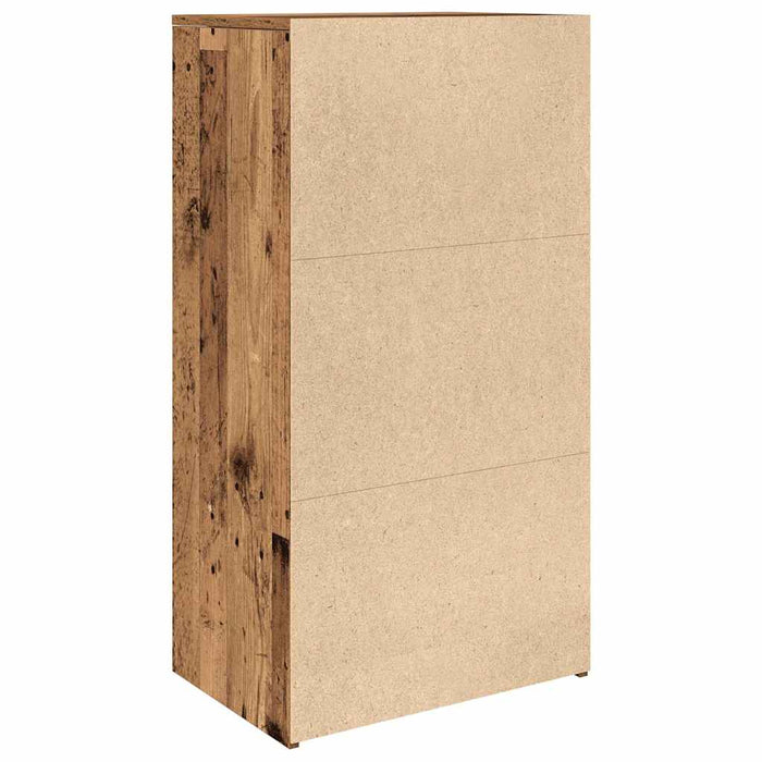 Servantă cu 6 sertare, Lemn vechi, 50 x 34 x 96 cm, PAL - WALTI WALTI