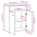Dulap, stejar artizanal, 60x30x75 cm, lemn prelucrat - WALTI WALTI