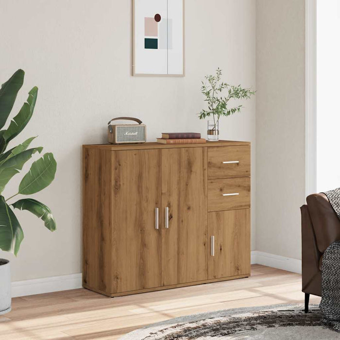 Dulap, stejar artizanal, 91x29,5x75 cm, lemn prelucrat - WALTI WALTI