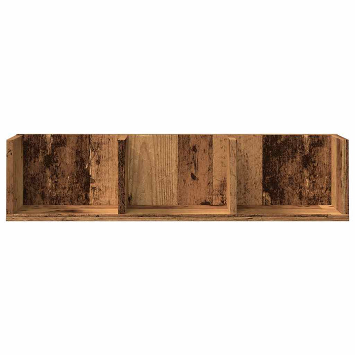 Raft de perete CD-uri, lemn vechi, 75x18x18 cm, lemn prelucrat - WALTI WALTI