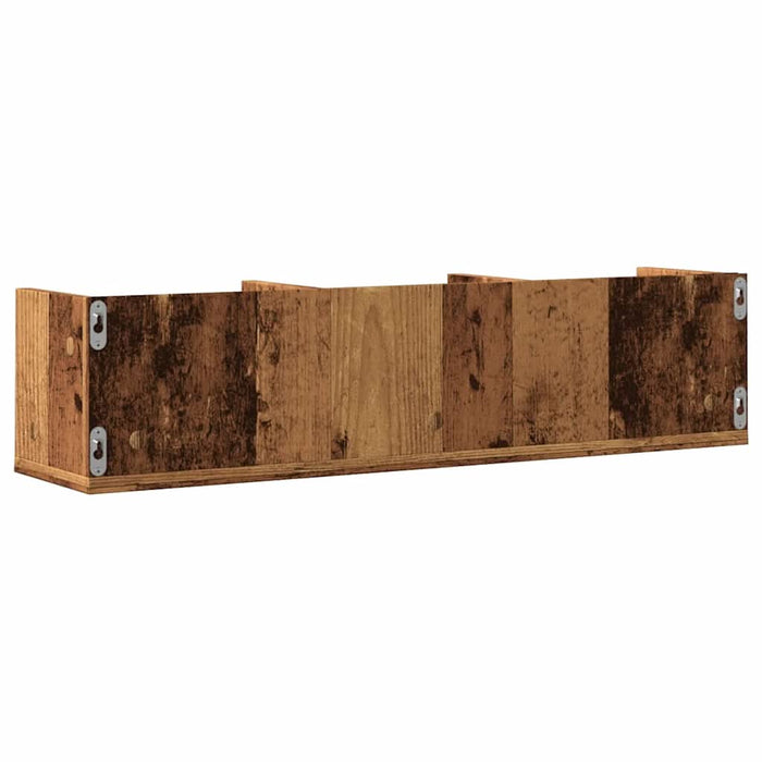 Raft de perete CD-uri, lemn vechi, 75x18x18 cm, lemn prelucrat - WALTI WALTI
