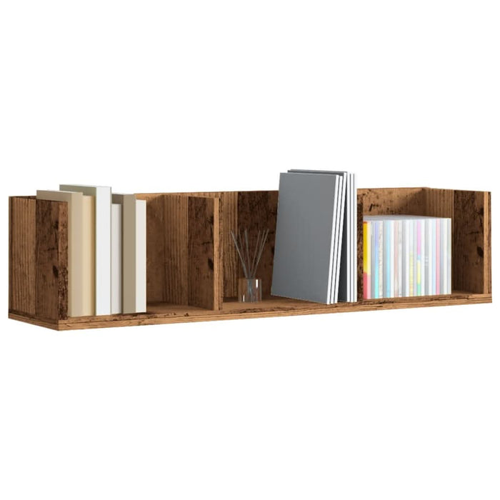 Raft de perete CD-uri, lemn vechi, 75x18x18 cm, lemn prelucrat - WALTI WALTI