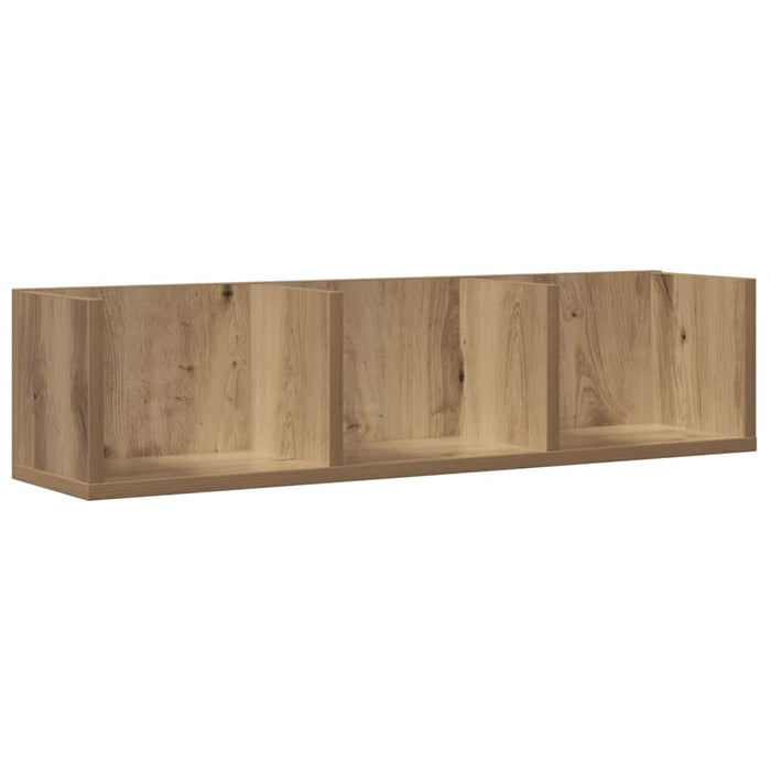 Raft perete CD-uri stejar artizanal 75x18x18 cm lemn prelucrat - WALTI WALTI