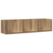 Raft perete CD-uri stejar artizanal 75x18x18 cm lemn prelucrat - WALTI WALTI