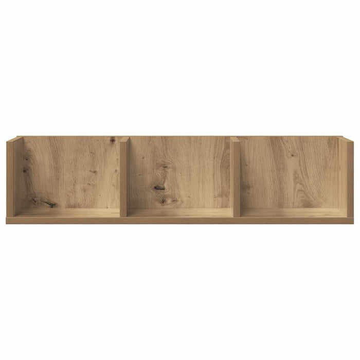 Raft perete CD-uri stejar artizanal 75x18x18 cm lemn prelucrat - WALTI WALTI