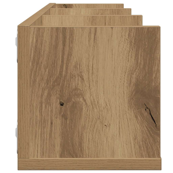 Raft perete CD-uri stejar artizanal 75x18x18 cm lemn prelucrat - WALTI WALTI