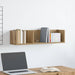 Raft perete CD-uri stejar artizanal 75x18x18 cm lemn prelucrat - WALTI WALTI