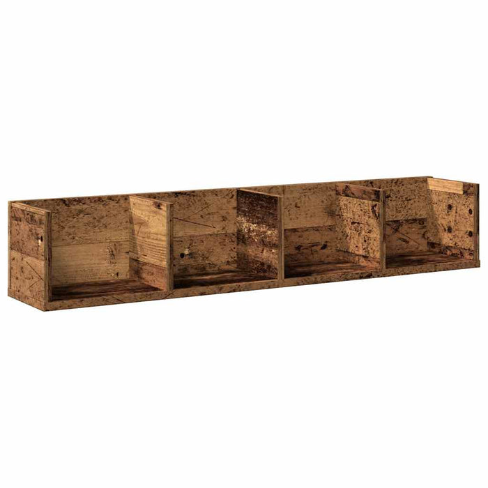 Raft de perete CD-uri, lemn vechi, 100x18x18 cm, lemn prelucrat - WALTI WALTI