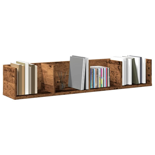Raft de perete CD-uri, lemn vechi, 100x18x18 cm, lemn prelucrat - WALTI WALTI