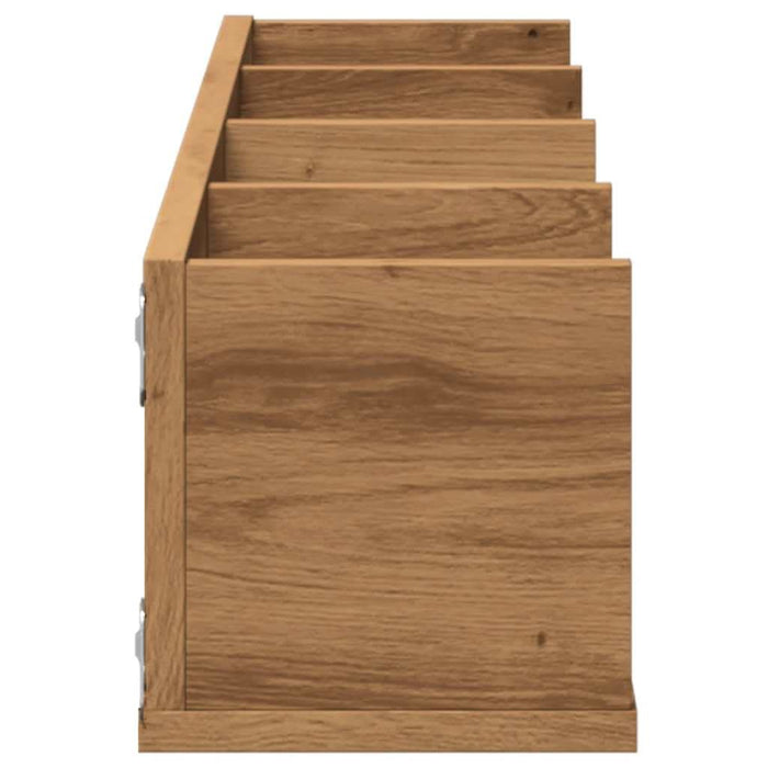 Raft perete CD-uri stejar artizanal 100x18x18 cm lemn prelucrat - WALTI WALTI