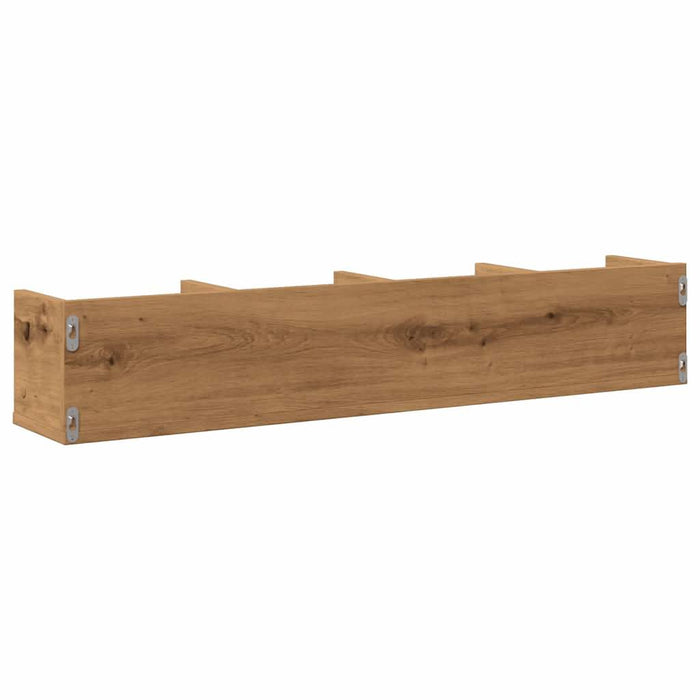 Raft perete CD-uri stejar artizanal 100x18x18 cm lemn prelucrat - WALTI WALTI