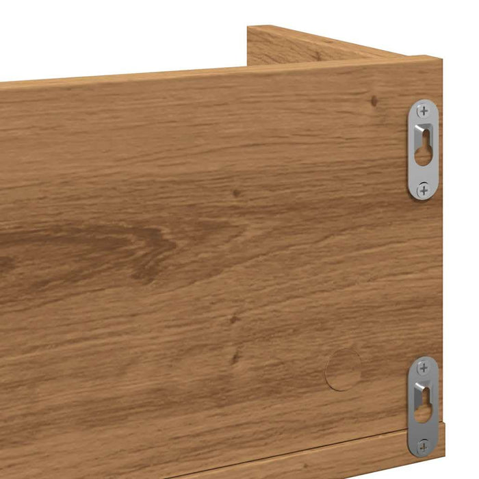 Raft perete CD-uri stejar artizanal 100x18x18 cm lemn prelucrat - WALTI WALTI