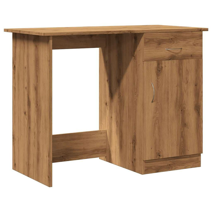 Birou, stejar artizanal, 100x50x76 cm, lemn prelucrat - WALTI WALTI