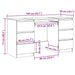 Birou de scris, lemn prelucrat, 140x50x77 cm, lemn prelucrat - WALTI WALTI