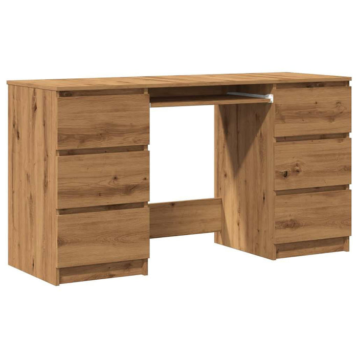 Birou de scris, stejar artizanal, 140x50x77 cm, lemn prelucrat - WALTI WALTI