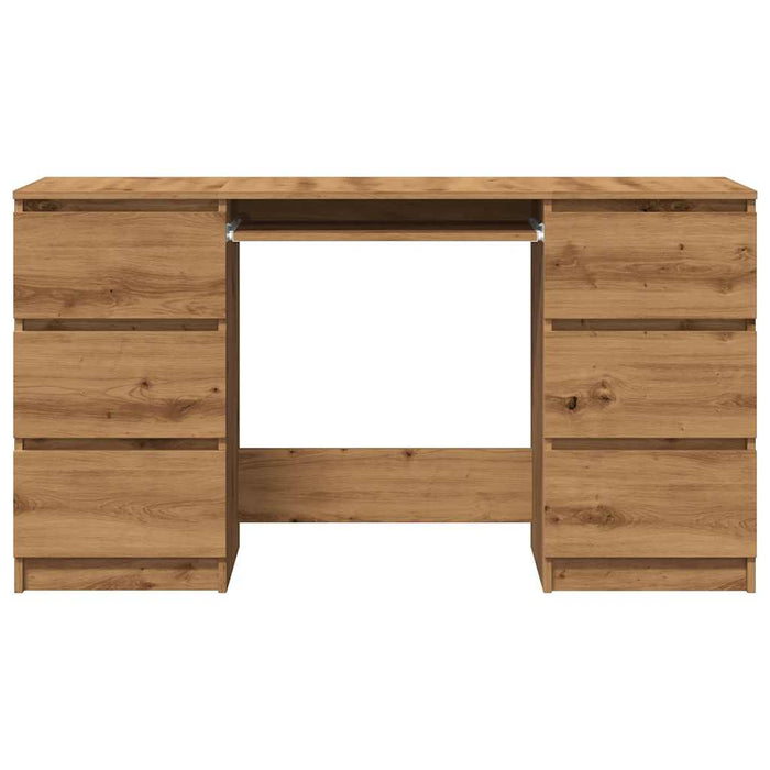 Birou de scris, stejar artizanal, 140x50x77 cm, lemn prelucrat - WALTI WALTI