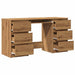 Birou de scris, stejar artizanal, 140x50x77 cm, lemn prelucrat - WALTI WALTI