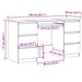 Birou de scris, stejar artizanal, 140x50x77 cm, lemn prelucrat - WALTI WALTI
