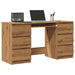 Birou de scris, stejar artizanal, 140x50x77 cm, lemn prelucrat - WALTI WALTI