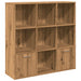 Bibliotecă, stejar artizanal, 98x29x97,5 cm, lemn prelucrat - WALTI WALTI