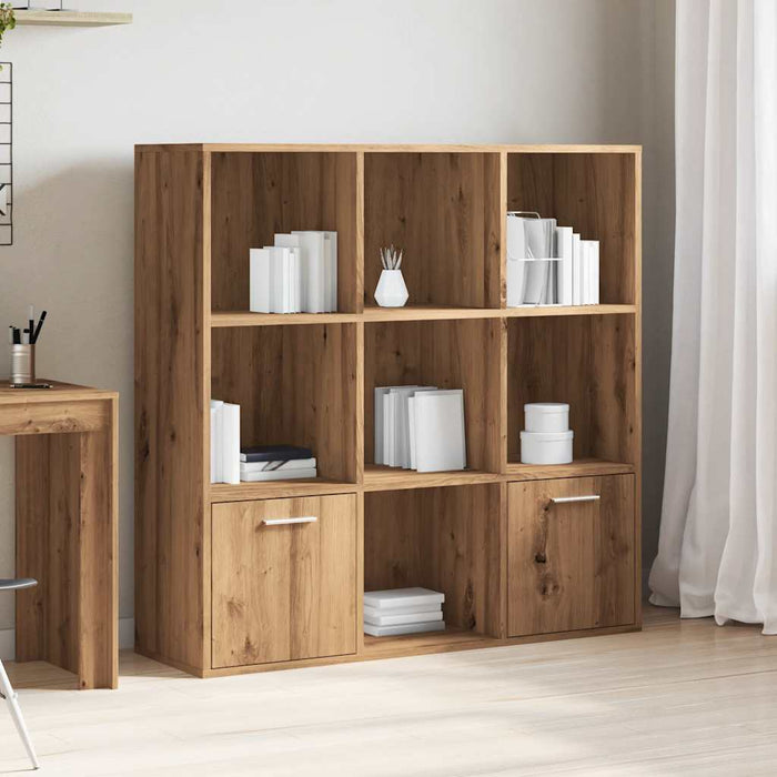 Bibliotecă, stejar artizanal, 98x29x97,5 cm, lemn prelucrat - WALTI WALTI