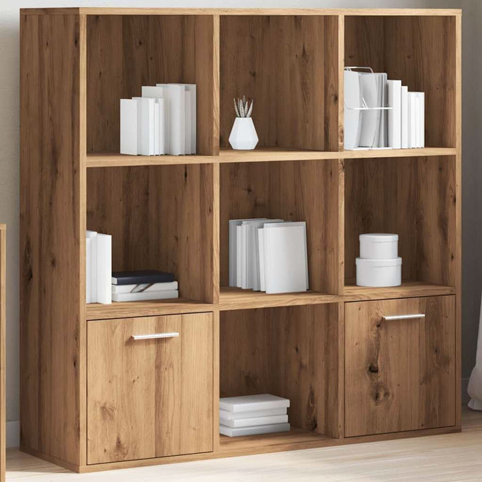 Bibliotecă, stejar artizanal, 98x29x97,5 cm, lemn prelucrat - WALTI WALTI