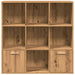 Bibliotecă, stejar artizanal, 98x29x97,5 cm, lemn prelucrat - WALTI WALTI