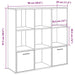 Bibliotecă, stejar artizanal, 98x29x97,5 cm, lemn prelucrat - WALTI WALTI