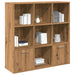 Bibliotecă, stejar artizanal, 98x29x97,5 cm, lemn prelucrat - WALTI WALTI