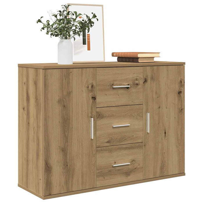 Servantă, stejar artizanal, 90x29,5x65 cm, lemn prelucrat - WALTI WALTI