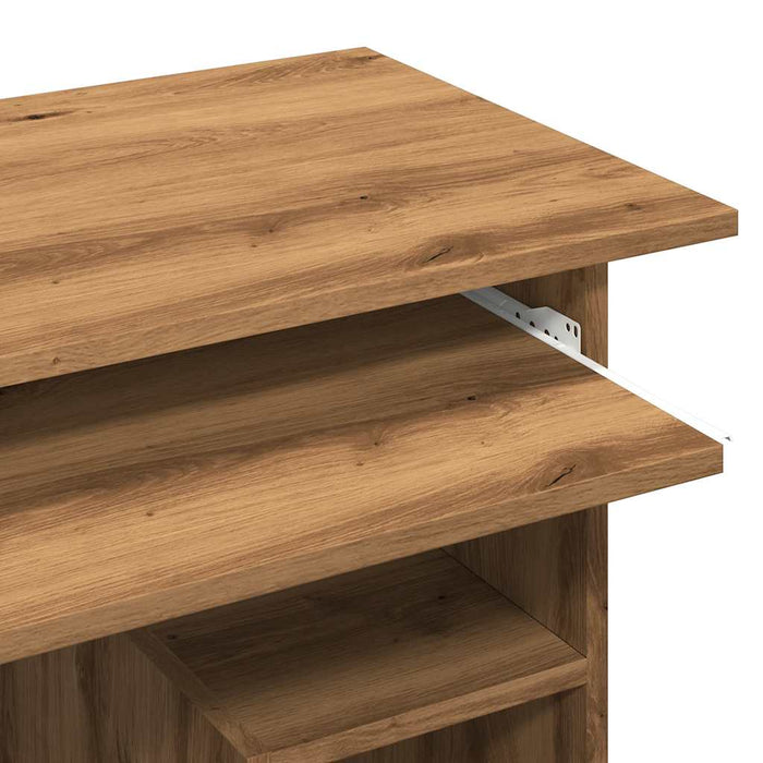 Birou, stejar artizanal, 80x45x74 cm, lemn prelucrat - WALTI WALTI