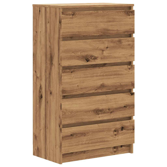 Dulap cu sertar, stejar artizanal, 60x36x103 cm, lemn prelucrat - WALTI WALTI