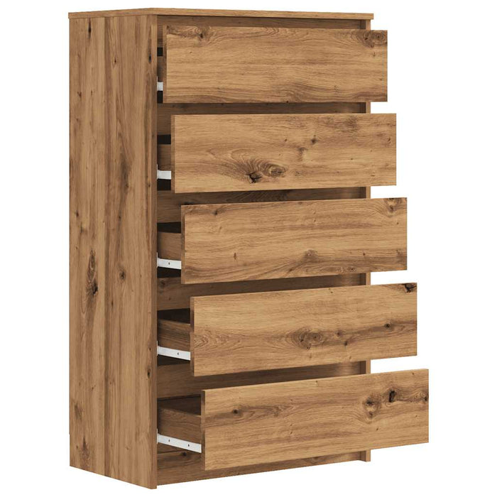 Dulap cu sertar, stejar artizanal, 60x36x103 cm, lemn prelucrat - WALTI WALTI