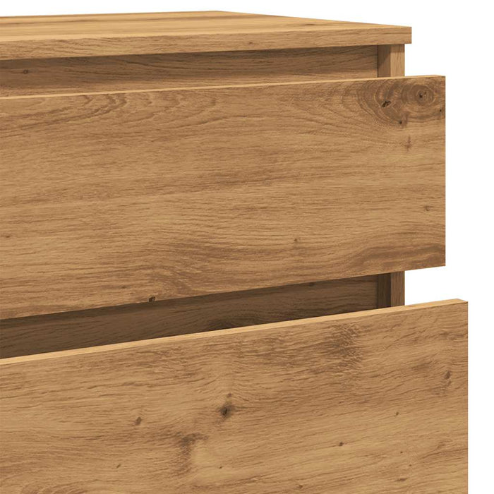 Dulap cu sertar, stejar artizanal, 60x36x103 cm, lemn prelucrat - WALTI WALTI