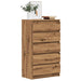 Dulap cu sertar, stejar artizanal, 60x36x103 cm, lemn prelucrat - WALTI WALTI